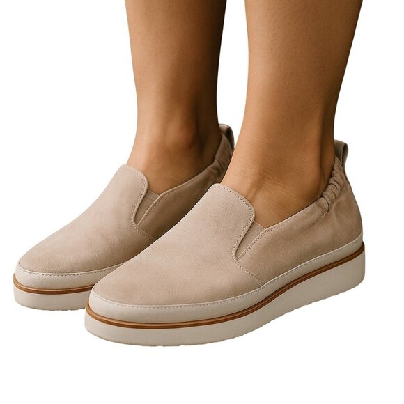 Softwaves Terracare Elyse Slip-On Shoe Loafer Cream Leather Womens 38.5/US 7.5-8 - Picture 1 of 11